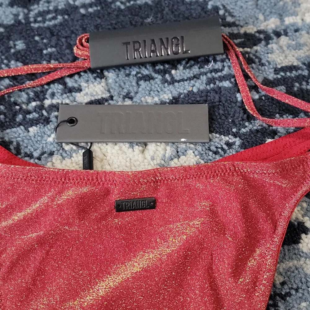 triangl swimwear Shimmery Red Bikini Bottom